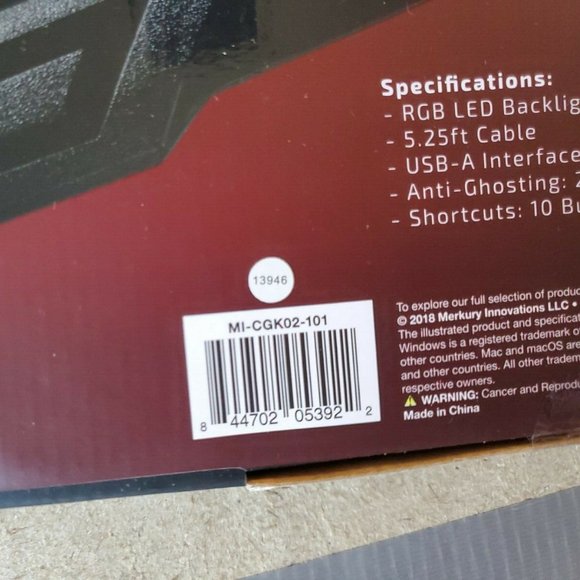 Infiltrate EvoCORE Metal LED Rainbow Backlit PC & Gaming Keyboard Sealed New - Picture 10 of 12